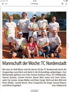 Mannschaft des TCN Herren 50
